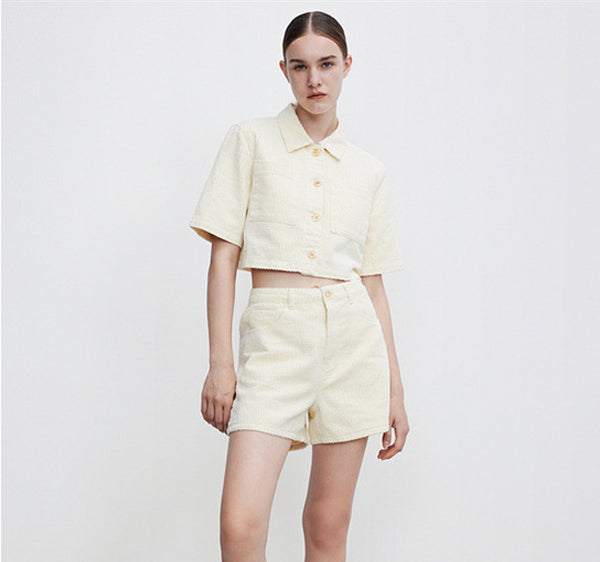 Western Style Chic Casual Short Shirt